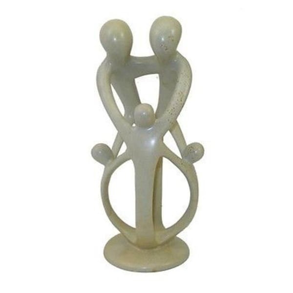 Smolart Natural Soapstone Family Sculpture- 2 Parents - 3 Children ksa003_2P3C_602012 - main