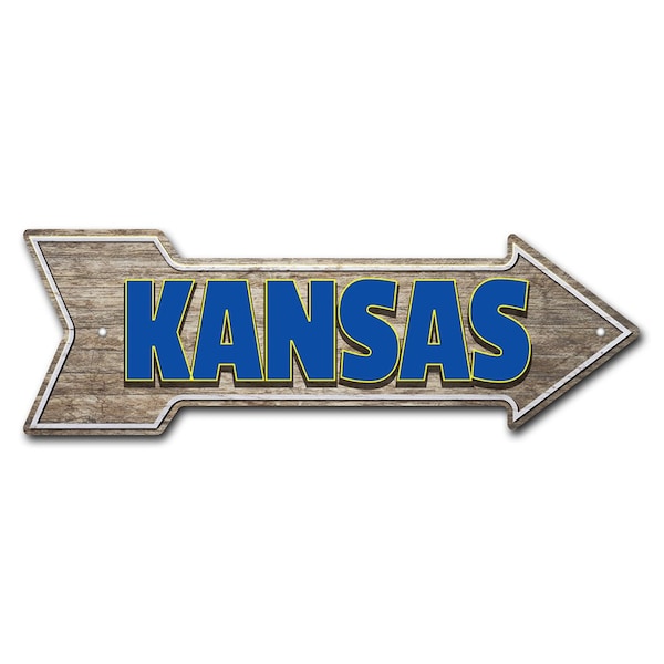 Signmission Kansas Arrow Sign Funny Home Decor 24in Wide P-ARROW8-999791 - main