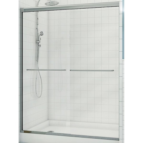 Maax Aura Shower Door, Clear Glass, Tempered Glass, Semi Frame, 2Panel, Glass, 14 in Glass 135665-900-084000 - main