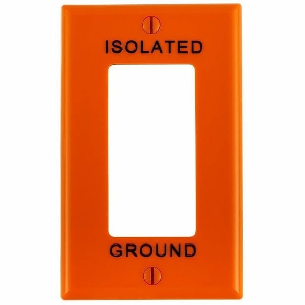 Leviton Decora Wallplate, Standard Size, Gang 1, Orange 80401-IG - main