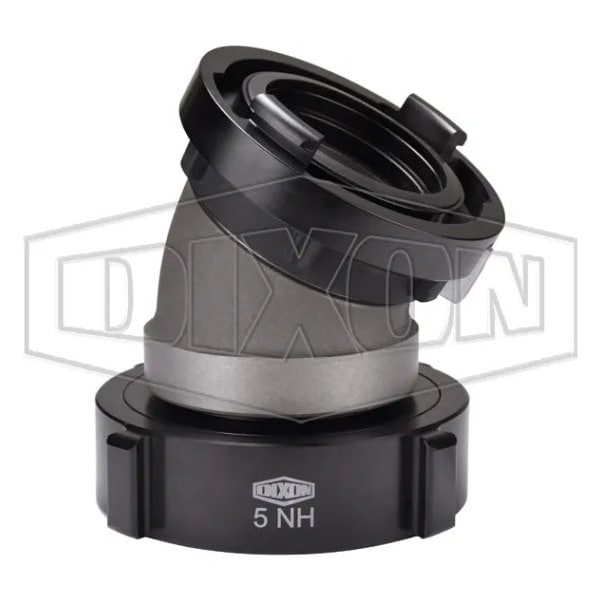 Dixon Rocker Lug Elbow with Buna-N Gasket, 4 x 5 in Nominal, Storz x Female NST NH Swivel End Style, Alu SFSA30-4050F - main