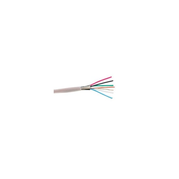 Cable Wholesale Shielded Plenum Security Cable, White, 22/6 (22 AWG 6 Conductor), Stranded, CMP, Pullbox, 500 foot 11K4-56912SF - main