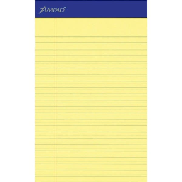 Ampad 8"X5" Canary Perforated Legal Pad, Pk12 20-204 - main