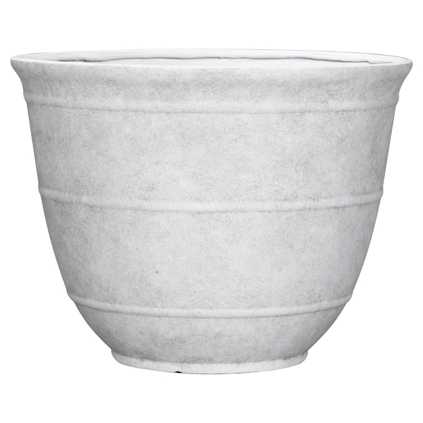 L&G 12 in. H X 16 in. W X 16 in. D X 16 in. D Polyresin Brighton Planter White PVJ6316SWJ - main