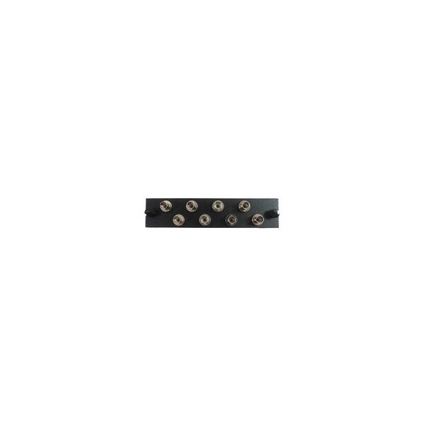Cable Wholesale LGX Compatible Adapter Plate featuring a Bank of 8 Singlemode ST Connectors, Black Powder Coat 68F3-00380 - main
