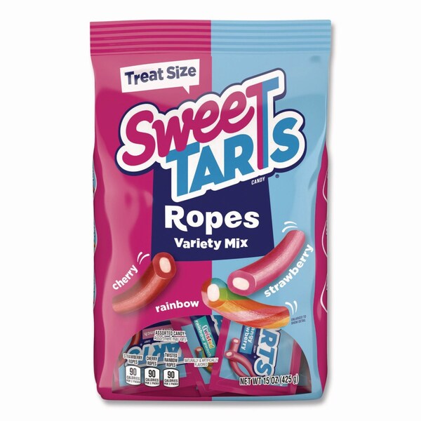 Sweetarts Candy Treat-Size Ropes, Variety Mix, Assorted Flavors, 15 oz Bag FER08072 - main