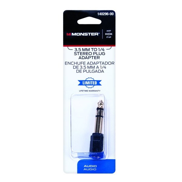 Monster Cable Just Hook It Up Stereo Jack Adapter 140296-00 - main
