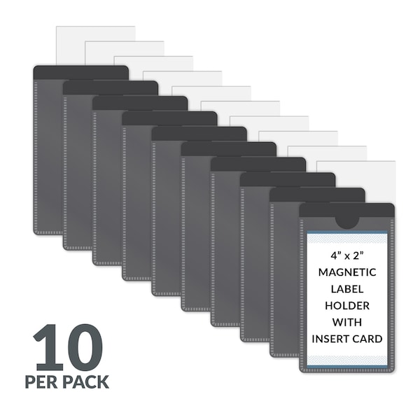 C-Line Products Label Holder, Polypropylene, 4 in H 87700 - main