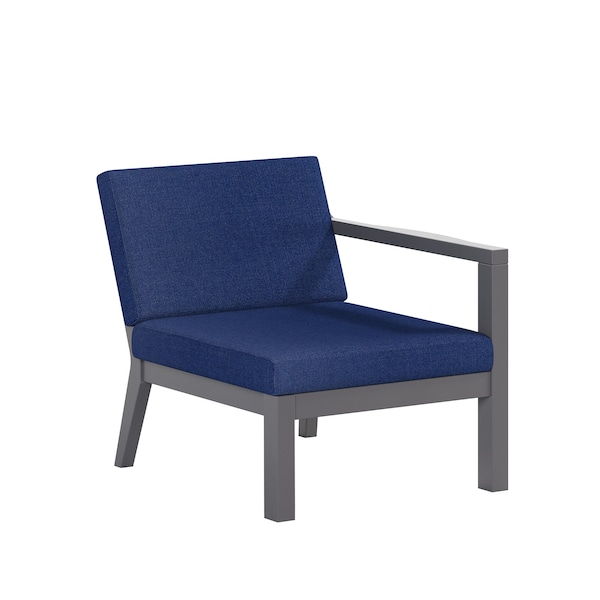 Polybird BREEZE DEEP SEAT SECTIONAL PIECE LEFT CHAIR CHARCOAL POLYBIRD P101-CH-CANA - main