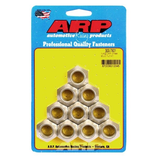 Arp 300-7801 0.62 x 18 in. Nascar Wheel Stud Nut Kit - Set of 10, 10PK ARP300-7801 - main