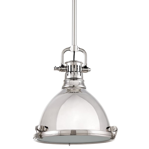 Hudson Valley Lighting Pelham 1 Light Pendant 10.5 In. Polished Nickel 2211-PN - main