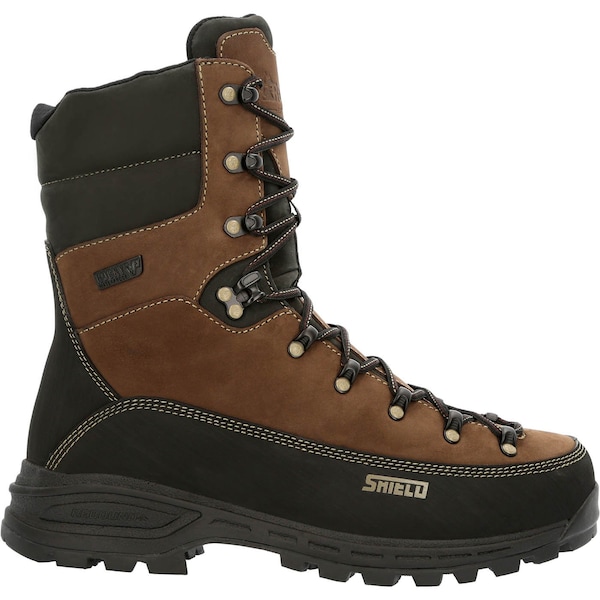 Rocky Waterproof Boot, 9 M, Leather, 10 in H, Brown Black RKS0529 - main