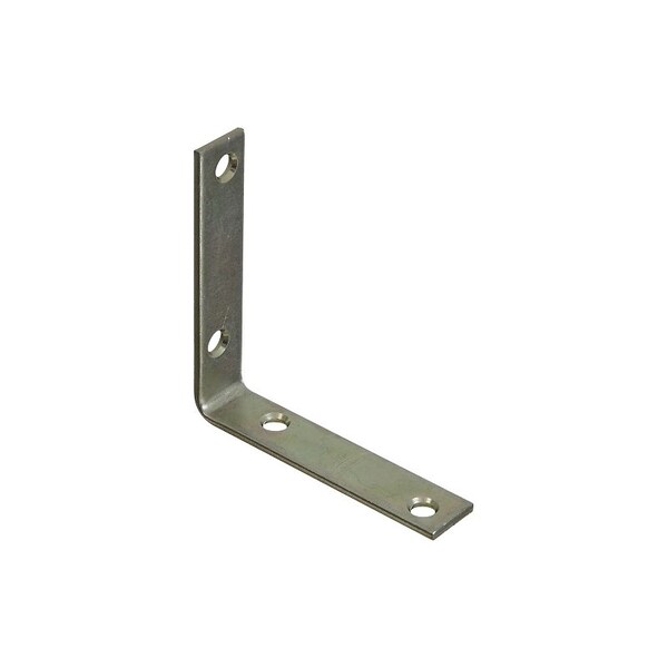 National Hardware V115 Series Corner Brace, 3-1/2 in L, 3/4 in W, 3-1/2 in H, Steel, Zinc, 4PK N113-399 - main