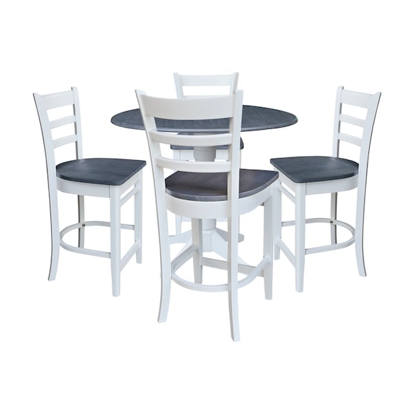 Whitewood Industries Extension Dining Tables, 45 in L, 38 in H, Parawood, 5 Piece Set K05-42DPT-27-S61724 - main