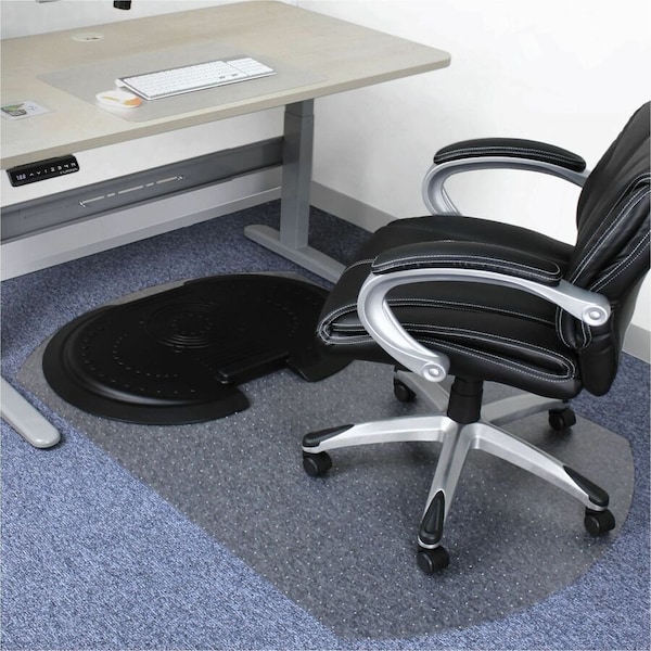 Floortex Chair Mat, Contoured, Without Floor, Clear FCA11S - main