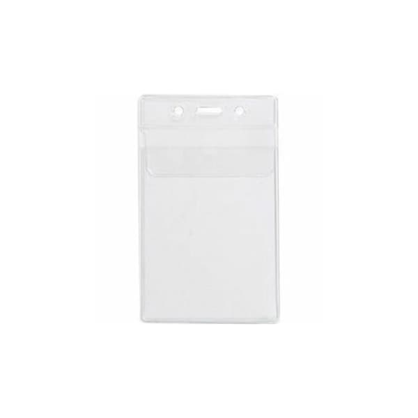 Brady Vertical Clear Vinyl Holder - 5" x 2.93" - Vinyl - 100 / Pack - Clear 1840-5150 - main