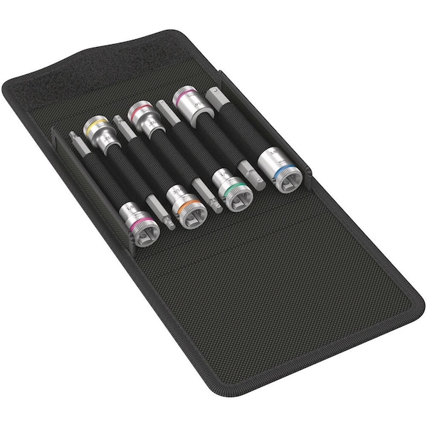 Wera 8740 B HF Imperial 1 Zyklop bit socket set with holding function, 3/8 in drive, 7 pieces 5003181001 - main