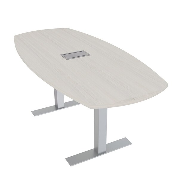 Skutchi Designs Arc Boat Conference Table With Power, 36 in W, 72 in L HAR-ABOT-36X72-T-K458-ESIL - main