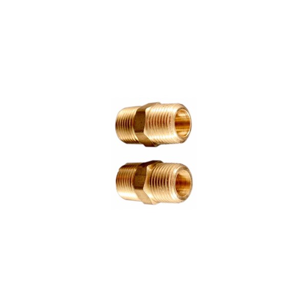 Milton Hex Coupling, Male, 3/8 In. MNPT, 2-Pk. Pair S-647 - main