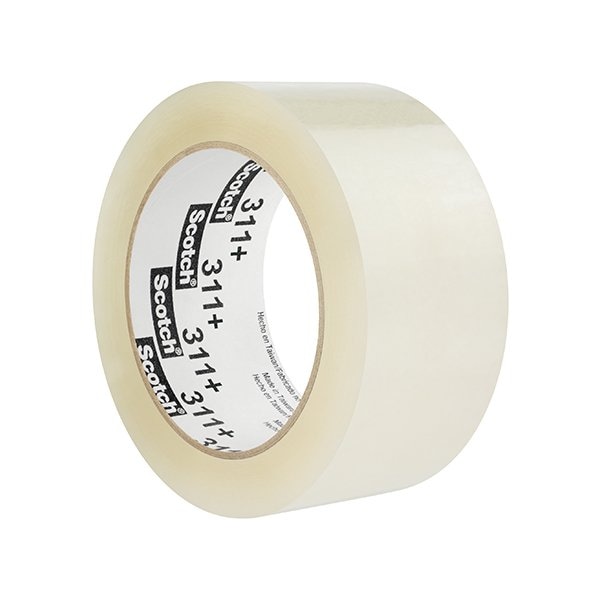 3M 2'' x 110 yds. Clear 3M 311+ Cold Temperature Carton Sealing Tape, 6PK T902311S6PK - main