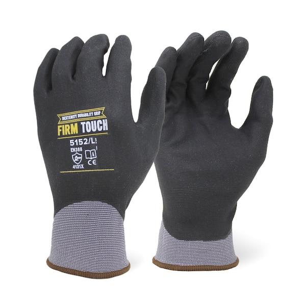 Firm Touch 15G Grey Nitrile Micro Foam Fully Coated Gloves, Dexterity, Comfort S, 12PK 5152 S - main