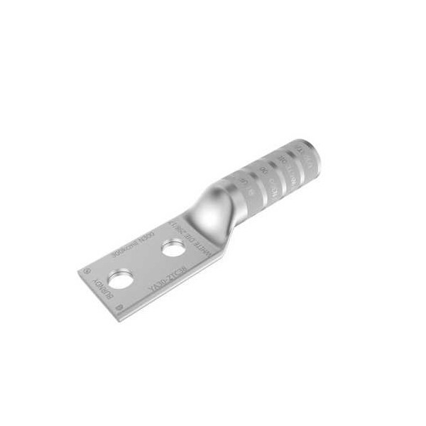 Burndy 300 kcmil, CU, 2 Hole, 1/2 Stud, 1-3/4 IN Spacing, Long Barrel YA302N - main