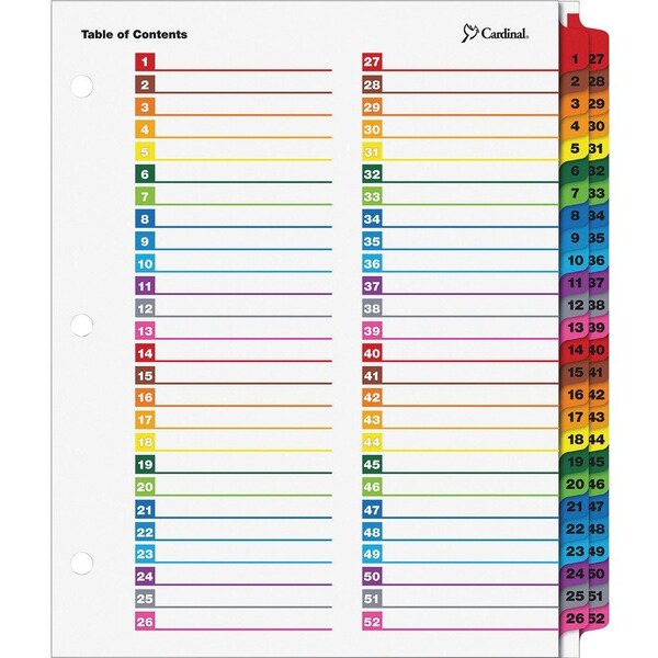 Cardinal OneStep Printable Dividers, Multi CRD60990 - main