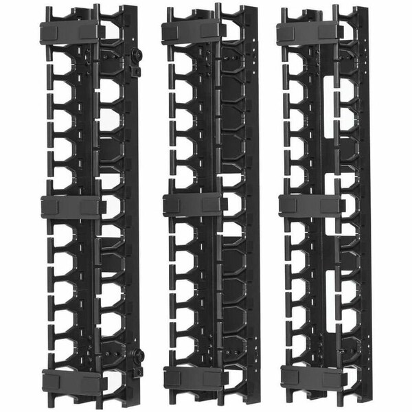 Tripp Lite Tripp Lite by Eaton SmartRack SRCABLEVRT3 Vertical Cable Manager - Cable Manager - Black - Steel SRCABLEVRT3 - main