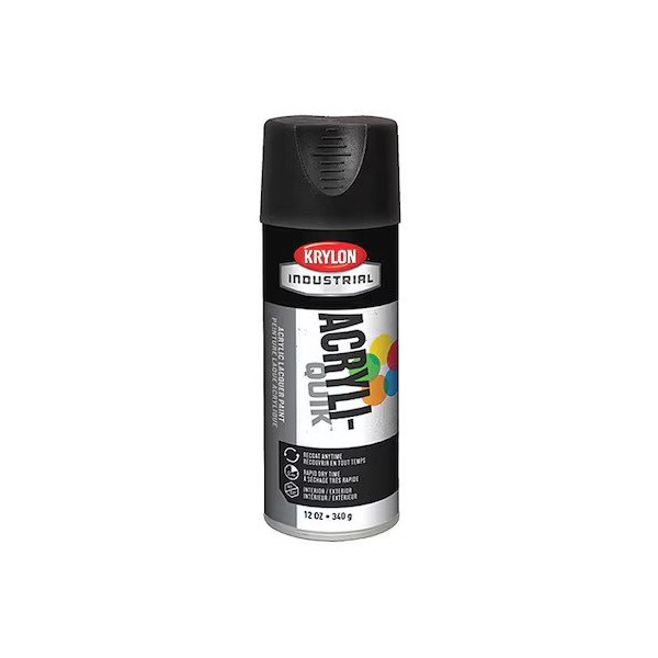 Krylon Industrial 5-Ball Int/Ext Ultra-Flat Black K01602A07 - main