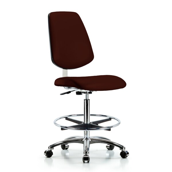 Blue Ridge Ergonomics Clean Room Chair 26" to 35-1/2" Height, Vinyl, Burgundy BR-CLR-VHBCH-MB-CR-CF-CC-8569 - main