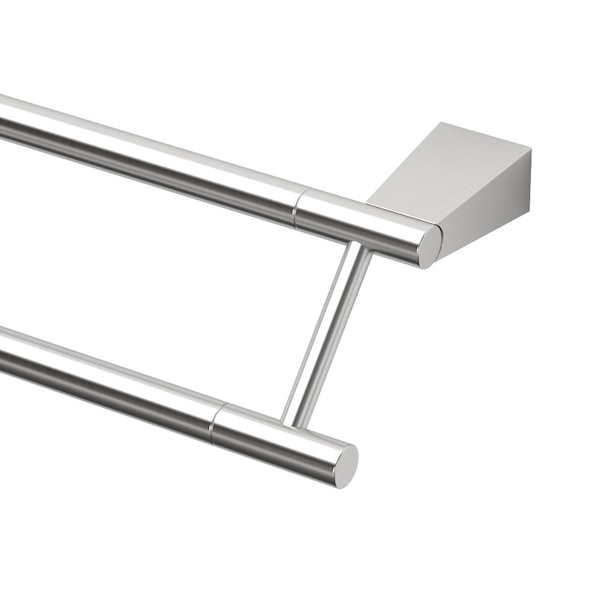 Gatco Bleu 24" Double Towel Bar, Satin Nickel 4734 - main