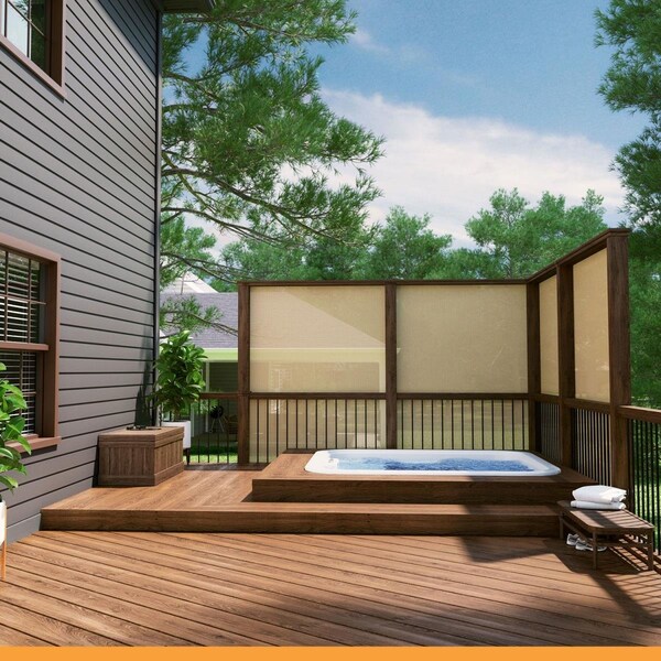 Coolaroo 6 x 15 ft. 70 Percent UV Block Shade Fabric, Beech 457907 - main