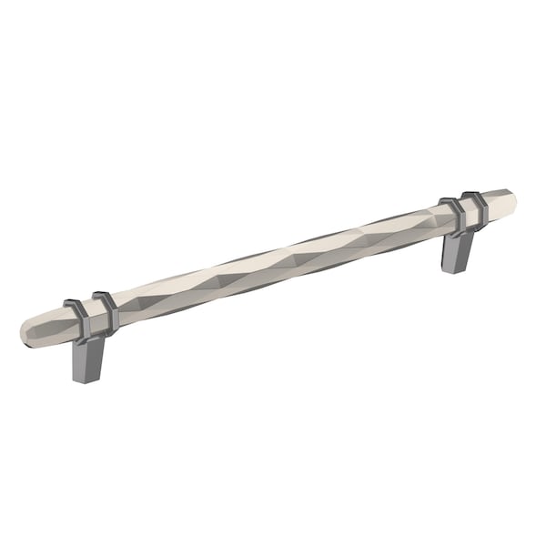 Amerock London 8 in 203 mm Center-to-Center Satin Nickel/Black Chrome Cabinet Pull BP36663G10BCR - main