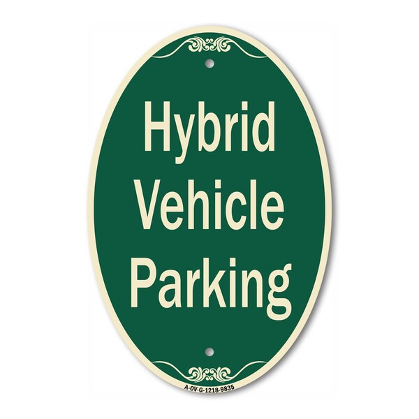 Signmission Hybrid Vehicle Parking Green & Tan, 12 Inch X 18 Inch Designer A-OV-G-1218-9835 - main
