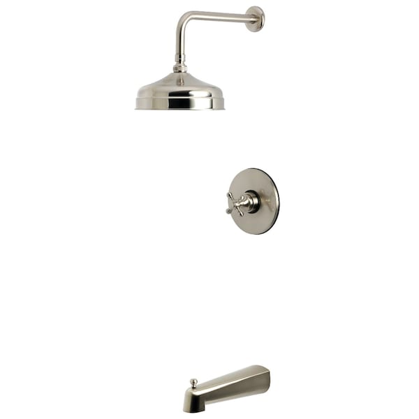 Kingston Brass Single-Handle Pressure Balanced Tub and Shower Faucet, Brushed Nickel KB6338BX - main