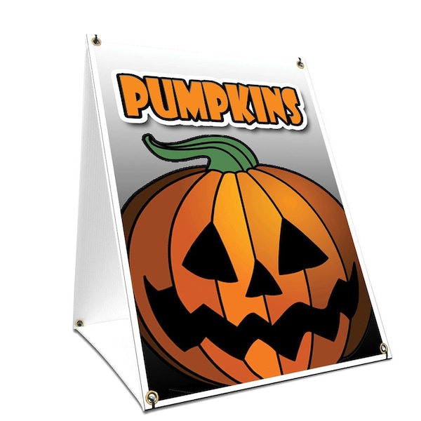 Signmission Pumpkins, 36 Inch x 24 Inch A-frame Yard Sign, Plastic Sign SBC-2436-Pumpkins - main