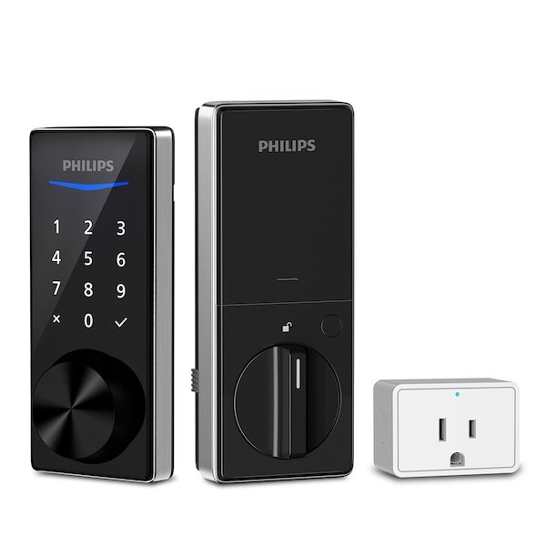 Philips Bluetooth Touchscreen Smart Deadbolt with Wi-Fi Bridge DDL240X-15HBG-SN - main