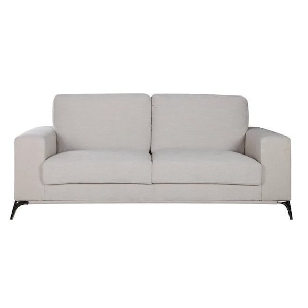 Homeroots 80" X 39" X 35" Beige Polyester Sofa 373980 - main