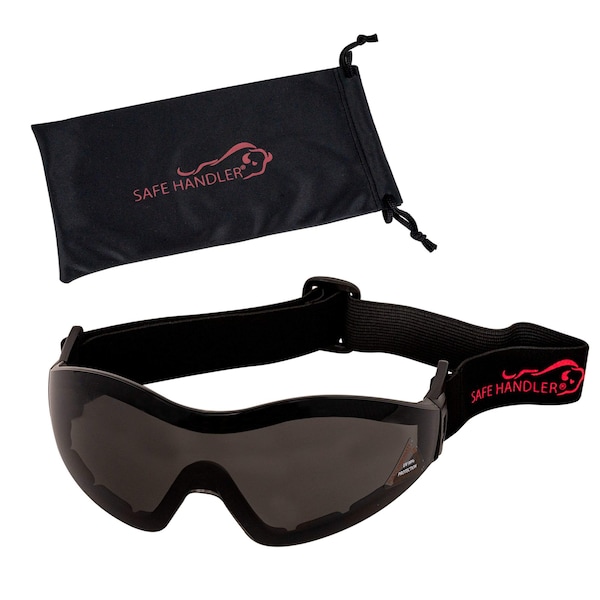 Bison Life Safety Goggles, Black Lens, Anti-Fog & Anti-Scratch, Elastic Strap, Mirage Series SH-MRSG-BKLBKS-MS19 - main