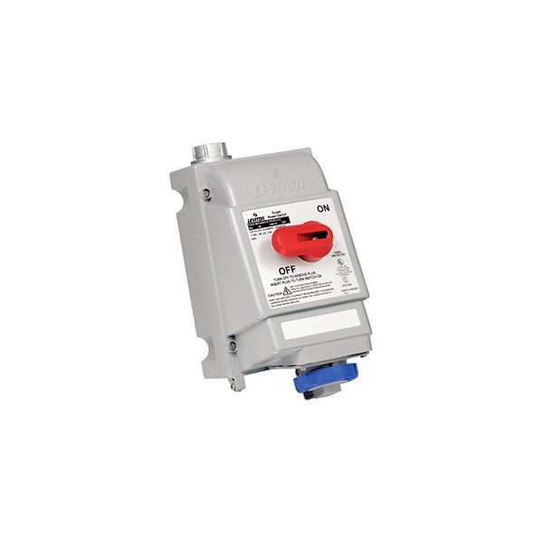 Leviton Industrial Grade Mechanical Interlock, Watertight, 20 Amp, 120/208 Volt 3PY 520MI9W - main