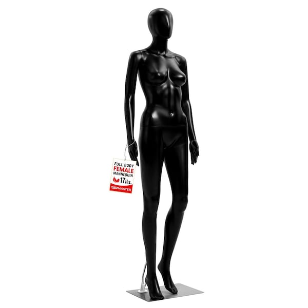 Topmaster Female Mannequin, Premium Quality, Realistic Proportions, Sturdy, Versatile Display, Black TPMANBKFE5 - main