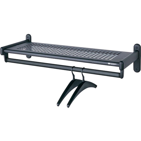 Quartet Wall-Mount Garment Rod, 36 in W, Black 20403 - main