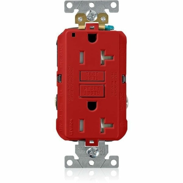 Leviton Plugs&Rcptcls, 20A, 125VAC, Rd, Polycarb G5362-TR - main