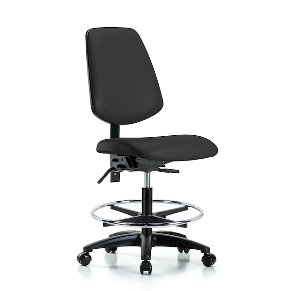 Blue Ridge Ergonomics Medium Bench Chair No Arms, 22" to 29" Height, Vinyl, Black BR-VMBCH-MB-RG-T1-A0-CF-RC-8540 - main