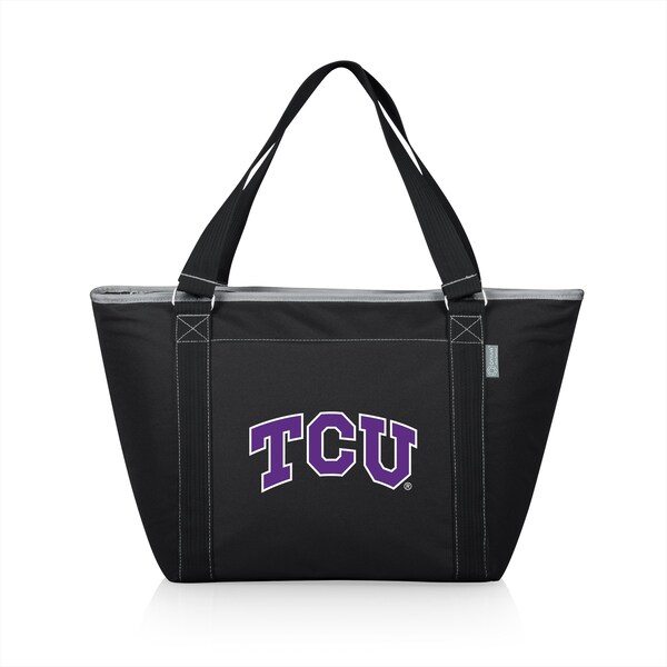 Picnic Time Family Of Brands NCAA TCU Horned Frogs Topanga Tote Cooler Bag - Soft Cooler Bag - Picnic Cooler, Black 619-00-175-844-0 - main