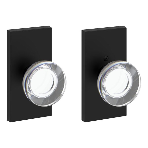 Baldwin Passage Contemporary Crystal Knob with Contemporary 5in Rose with 6AL Latch and Dual Strike PSCCYCFR190 - main