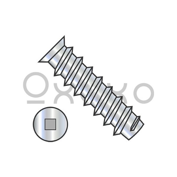 Oxoxo M6.3X11.5 Metric Square Flat 7.0-7.3HD OD European Drawer Slide Screw Full Thread Zinc, 8000PK 580241 - main