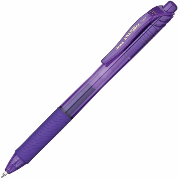 Pentel Pen Set, Violet, Non-Erasable, Gel, PK12 BL107-V - main