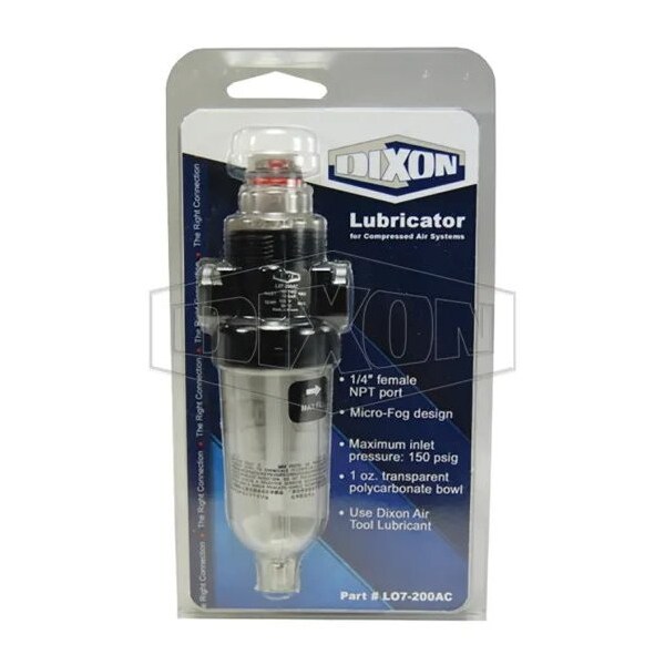 Dixon Norgren by Carded Miniature Micro-Fog Lubricator, 14 SCFM Flow Rate, 150 psi Pressure, Polycarbonat L07-200AC - main