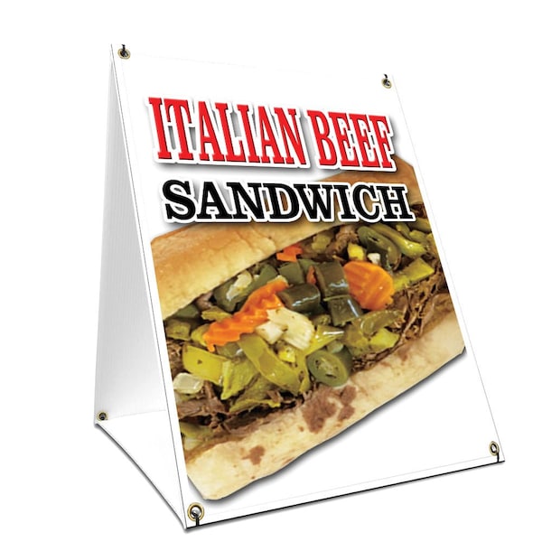 Signmission Italian Beef Sandwich, 36 Inch x 24 Inch A-frame Yard Sign, Plastic Sign SBC-2436-Italian Beef Sandwich - main